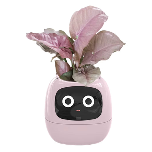 Smart Plant Pot Smart Flowerpots USB Rechargeable AI Flower Pot Multi-Function Plant Robot 7 Smart Sensors for Smart Expression