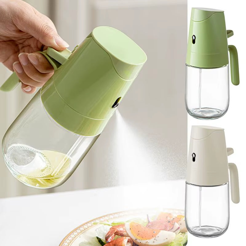 Oil Sprayer for Cooking 2-In-1 Vinegar Dispenser 300Ml Oil Dispenser Spray and Pour Vinegar Bottle Home Kitchen Accessories For