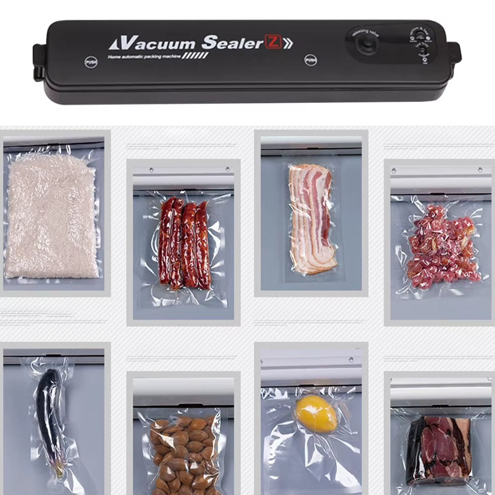 90W Vacuum Food Sealer with 10Pcs Vacuum Bags Vacuum Sealer Machine Automatic Air Sealer Food Sealer Machine for Dry/Moist Food