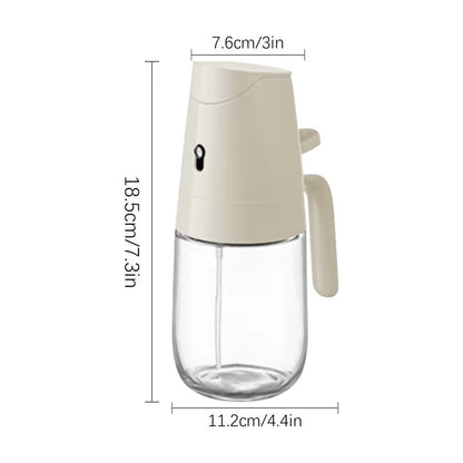 Oil Sprayer for Cooking 2-In-1 Vinegar Dispenser 300Ml Oil Dispenser Spray and Pour Vinegar Bottle Home Kitchen Accessories For