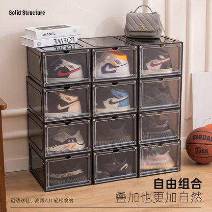 Acrylic Transparent Shoe Box Storage Box, Plastic Basketball Shoe Cabinet, Sneaker Storage Box, Display Cabinet Shoe Artifact