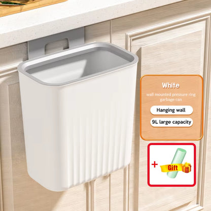 9L Wall Mounted Trash Can Kitchen Cabinet Storage Smart Bucket for Bathroom Recycling Hanging Trash Bins Kitchen Accessories