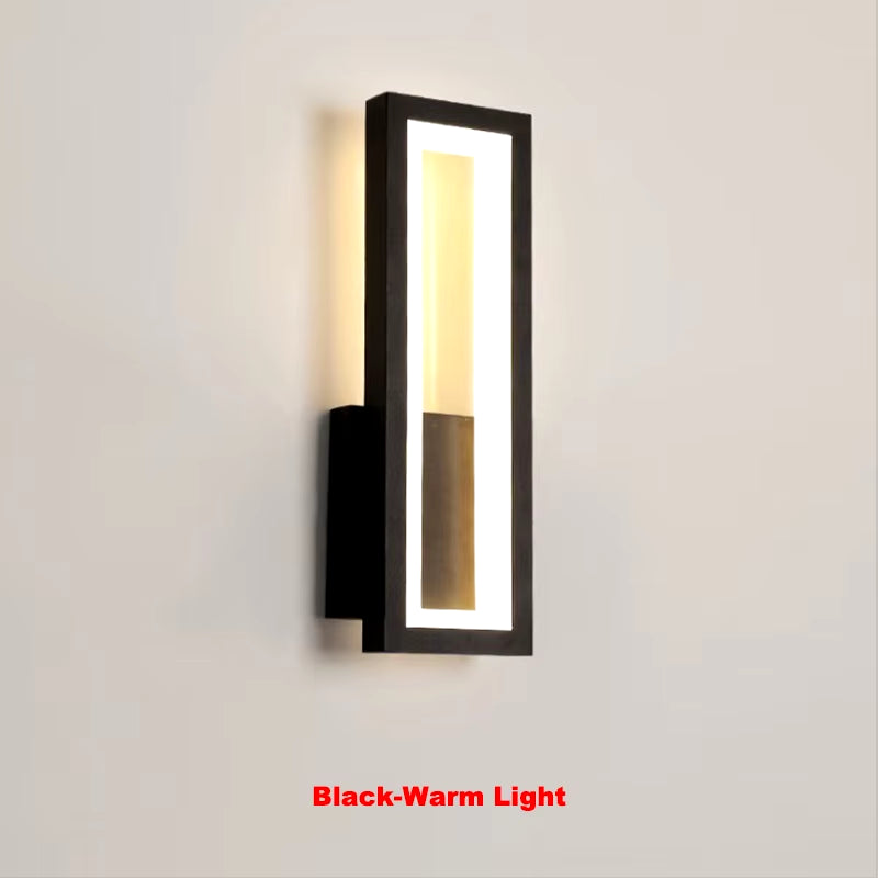 Modern Minimalist Wall Lamps Home Decor Living Room Bedroom Bedside 17W Ac96V-260V Led Sconce Black White Light Aisle Decoration