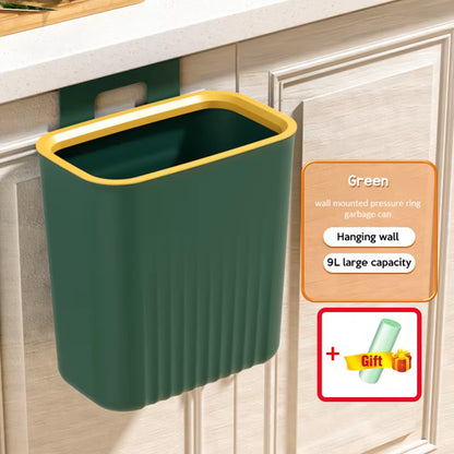 9L Wall Mounted Trash Can Kitchen Cabinet Storage Smart Bucket for Bathroom Recycling Hanging Trash Bins Kitchen Accessories