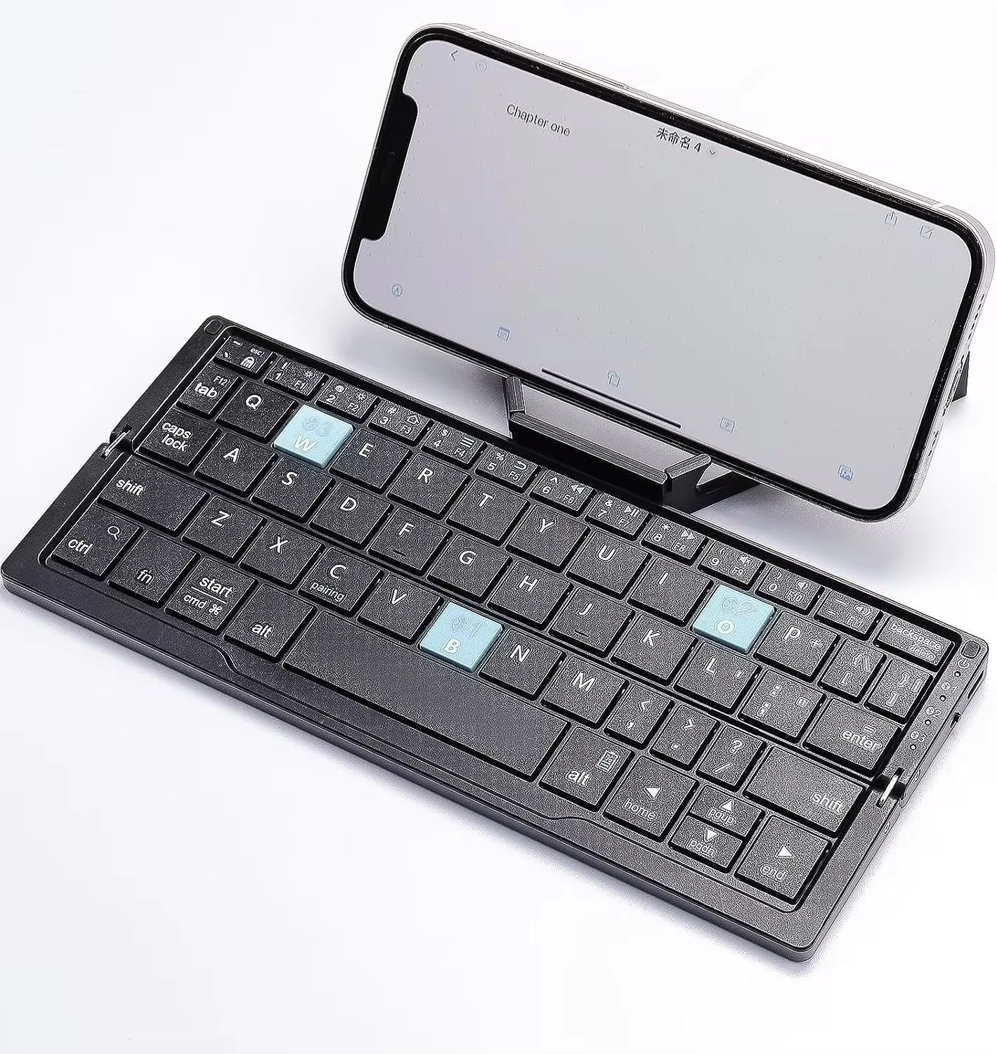 Foldable Bluetooth Keyboard with Magnetic Stand Aluminum Alloy Mini Folding Keyboard Rechargeable Keyboard for Tablet,Ipad