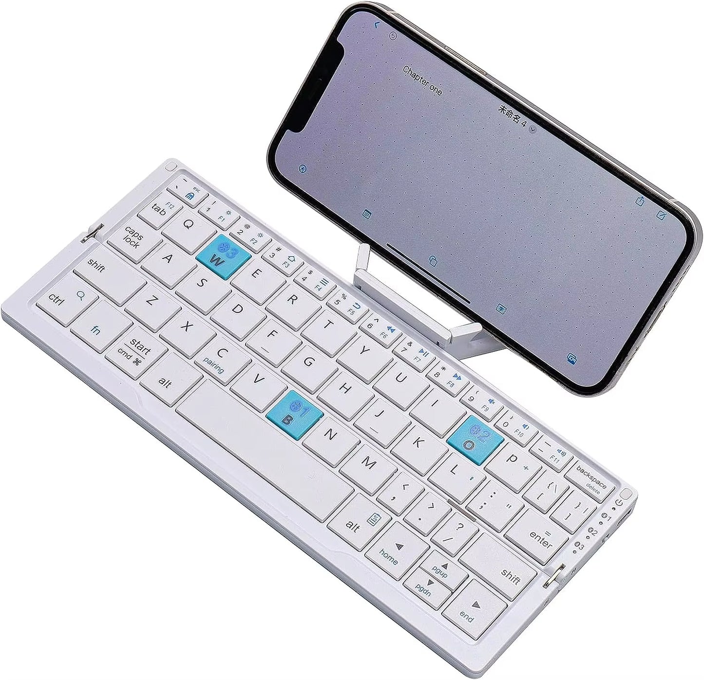 Foldable Bluetooth Keyboard with Magnetic Stand Aluminum Alloy Mini Folding Keyboard Rechargeable Keyboard for Tablet,Ipad